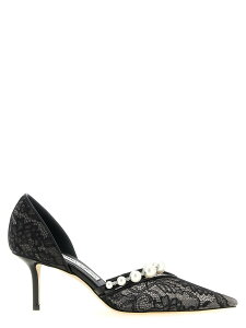 �W�~�[�`���E JIMMY CHOO �n�C�q�[�� �p���v�X ���f�B�[�X �u���b�N High heels 'Aurelie' pumps AURELIE65DRJBLACKWHITE Black �֐� �������� 2026SS ju