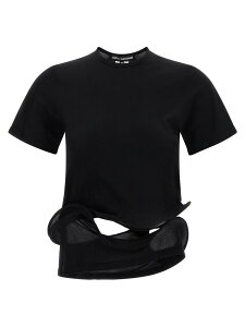 �W������ ���^�i�x �R�� �f �M�����\�� JUNYA WATANABE COMME DES GARCONS �|���V���c T�V���c ���f�B�[�X �u���b�N T-shirts and polo shirts Sculptural background t-shirt JQT0401 Black �֐� �������� 2026SS ju