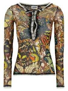 �W�����|�[���E�S���`�G JEAN PAUL GAULTIER �Z�[�^�[ �j�b�g�E�F�A ���f�B�[�X �}���`�J���[ Knitwear 'Re-edition - The Yellow Butterfly' cardigan 2601WTO448M020P1090 Multicolor �֐� �������� 2026SS ju
