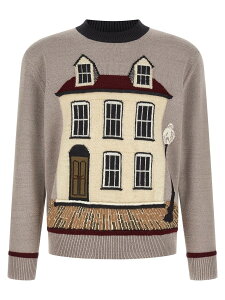 �W������ ���^�i�x �R�� �f �M�����\�� JUNYA WATANABE COMME DES GARCONS �Z�[�^�[ �j�b�g�E�F�A �����Y �O���[ Knitwear Jacquard sweater WQN0131 Gray �֐� �������� 2026SS ju
