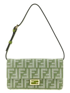 �t�F���f�B FENDI �J�[�h�z���_�[ ���z ���f�B�[�X �O���[�� Wallets and Card Holders 'Baguette' wallet on chain 8M0498AUT4F1VG0 Green �֐� �������� 2026SS ju