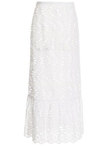 �W�����o�e�B�X�^ ���@�� GIAMBATTISTA VALLI �X�J�[�g ���f�B�[�X �z���C�g Skirts Gonna lunga macrame 23CPRVLE2B4423MAC1101 White �֐� �������� 2023SS ju