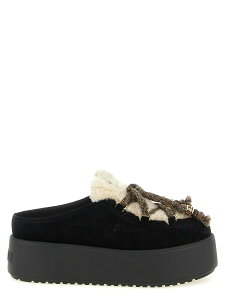�t�F���f�B FENDI �t���b�g�V���[�Y �t���b�g�V���[�Y ���f�B�[�X �u���b�N Flat Shoes 'Apres Chic' sabots 8R8845TK6F0VV7 Black �֐� �������� 2026SS ju