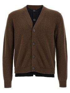 �W�F�C �_�u�����[ �A���_�[�\�� J.W. ANDERSON �Z�[�^�[ �j�b�g�E�F�A �����Y �u���E�� Knitwear 'Contrast Layered' cardigan KW1434YN0423600 Brown �֐� �������� 2025AW ju