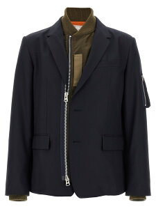 �T�J�C SACAI �W���P�b�g �����Y �u���[ Jackets Bomber insert blazer 2503743M233 Blue �֐� �������� 2025AW ju