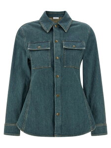 �o�[�o���[ BURBERRY �V���c ���f�B�[�X �u���[ Shirts 'Dakota' shirt 8118497MIDBLUE Blue �֐� �������� 2026SS ju