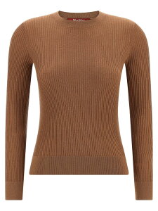 �}�b�N�X�}�[�� �X�e���f�B�I MAX MARA STUDIO �Z�[�^�[ �j�b�g�E�F�A ���f�B�[�X �x�[�W�� Knitwear 'Marabu' sweater 2526366031600005 Beige �֐� �������� 2025AW ju