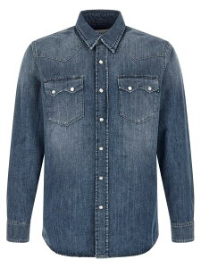 �f�p�[�g�����g �t�@�C�u DEPARTMENT FIVE �V���c �����Y �u���[ Shirts 'Gospel' shirt US51552D2DF0079812 Blue �֐� �������� 2026SS ju
