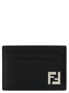 �t�F���f�B FENDI �J�[�h�z���_�[ ���z �����Y �u���b�N Wallets and Card Holders 'Slim Squared FF' card holder 7M0371AAIWF0GXN Black �֐� �������� 2025AW ju