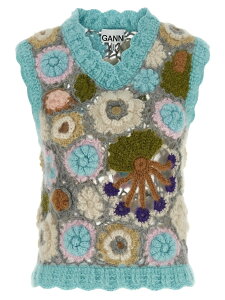 �K�j�[ GANNI �W�� �x�X�g ���f�B�[�X �}���`�J���[ Vests 'Dreamy Floral' vest A1070255999 Multicolor �֐� �������� 2026SS ju