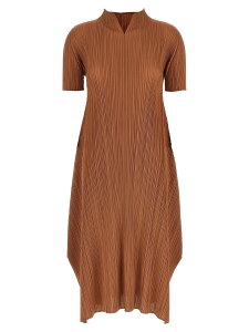 PLEATS PLEASE ISSEY MIYAKE �����s�[�X �h���X ���f�B�[�X �u���E�� Dresses 'Monthly Colors: March' dress PP66JH13644 Brown �֐� �������� 2026SS ju