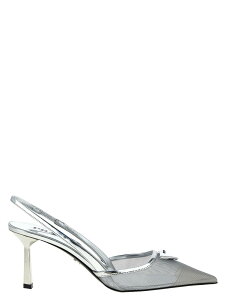 �v���_ PRADA �n�C�q�[�� �p���v�X ���f�B�[�X �V���o�[ High heels Triangle logo slingback 1I891NF0751ABLF0118 Silver �֐� �������� 2026SS ju