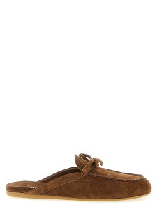 �~���E �~���E MIU MIU �t���b�g�V���[�Y �t���b�g�V���[�Y ���f�B�[�X �u���E�� Flat Shoes Suede sabots 5R604EF005054F0324 Brown �֐� �������� 2026SS ju
