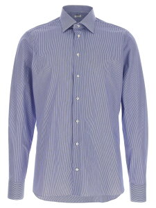 �{���G�b�� BORRIELLO �V���c �����Y �u���[ Shirts 'Spaccanapoli' shirt 190262 Blue �֐� �������� 2025SS ju