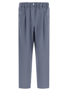 �u���l���N�`�l�� BRUNELLO CUCINELLI �Y�{�� �p���c ���f�B�[�X �u���[ Trousers 'Baggy' pants MH126P9148C9135 Blue �֐� �������� 2026SS ju