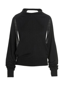 ���}�G�� RAMAEL �Z�[�^�[ �j�b�g�E�F�A ���f�B�[�X �u���b�N Knitwear Cut out insert top sweater RA0020100 Black �֐� �������� 2023SS ju