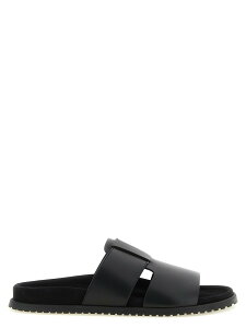 �h���`�F&�K�b�o�[�i DOLCE&GABBANA �t���b�g�V���[�Y �T���_�� �����Y �u���b�N Flat Shoes 'DG Casual' sandals A80570A011880999 Black �֐� �������� 2026SS ju
