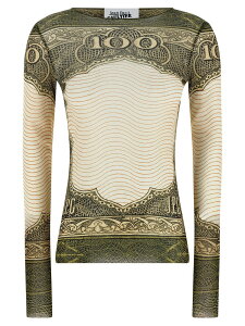 �W�����|�[���E�S���`�G JEAN PAUL GAULTIER T�V���c �g�b�v�X ���f�B�[�X �}���`�J���[ T-shirts and tops 'Re-edition - The Green Cartouche' top 2601WTO451M023P40030015 Multicolor �֐� �������� 2026SS ju