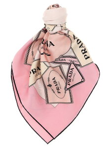 �v���_ PRADA �n�C�e�N�A�N�Z�T���[ �t�@�b�V�������� ���f�B�[�X �s���N Hi-tech accessories 'Heritage' scarf 1FF0012DGYF0DLD Pink �֐� �������� 2026SS ju