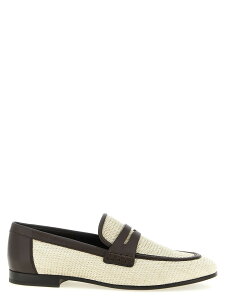 �u���l���N�`�l�� BRUNELLO CUCINELLI ���[�t�@�[ ���f�B�[�X �x�[�W�� Loafers Raffia loafers MZQ9C3210C112 Beige �֐� �������� 2026SS ju