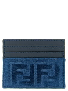�t�F���f�B FENDI �J�[�h�z���_�[ ���z ���f�B�[�X �u���[ Wallets and Card Holders FF denim card holder 8M0445AW5HF1UJW Blue �֐� �������� 2026SS ju