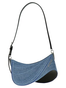 �~���O���[ MUGLER �o�b�O ���f�B�[�X �u���[ Business bags 'medium denim spiral curve 01' shoulder bag 24P10SA00042113074 Blue �֐� �������� 2024SS ju