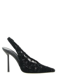 �� �V�[�� LE SILLA �n�C�q�[�� �p���v�X ���f�B�[�X �u���b�N High heels 'Chantilly' slingback 4179F090BXPP001 Black �֐� �������� 2026SS ju