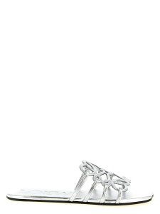 ���G�x LOEWE �T���_�� ���f�B�[�X �V���o�[ Sandals 'Anagram Petal' slides LPEA465X081160 Silver �֐� �������� 2026SS ju