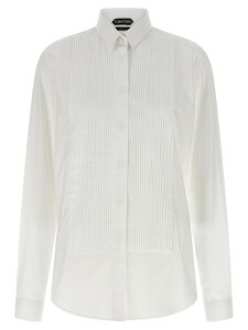 �g�� �t�H�[�h TOM FORD �V���c ���f�B�[�X �z���C�g Shirts Plastron shirt CA3336FAX1708WAB White �֐� �������� 2026SS ju