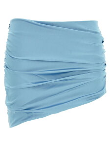 �A���b�T���h�� ���b�` ALESSANDRA RICH �X�J�[�g ���f�B�[�X �u���[ Skirts Satin mini skirt FAB3301F39121760 Light Blue �֐� �������� 2023SS ju