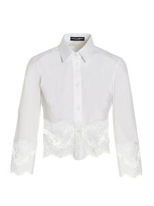 �h���`�F&�K�b�o�[�i DOLCE&GABBANA �V���c ���f�B�[�X �z���C�g Shirts Lace shirt F5Q65TFUEEEW0800 White �֐� �������� 2026SS ju