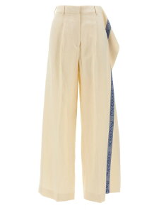 �W�F�C �_�u�����[ �A���_�[�\�� J.W. ANDERSON �Y�{�� �p���c ���f�B�[�X �x�[�W�� Trousers Logo band panel pants TR0334PG1483046 Beige �֐� �������� 2024SS ju