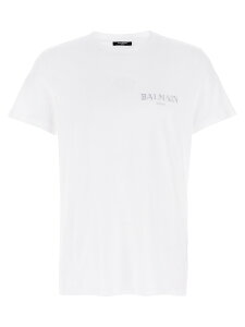 �o���}�� BALMAIN T�V���c �����Y �z���C�g T-shirts 'Balmain Vintage' T-shirt EH1EF000GD840HF White �֐� �������� 2025SS ju