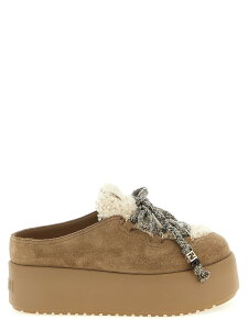 �t�F���f�B FENDI �t���b�g�V���[�Y �t���b�g�V���[�Y ���f�B�[�X �x�[�W�� Flat Shoes 'Apres Chic' sabots 8R8845TK6F1IET Beige �֐� �������� 2026SS ju