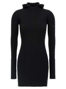 �t�F���f�B FENDI �����s�[�X �h���X ���f�B�[�X �u���b�N Dresses Hooded dress FZDC60ASJKF0GME Black �֐� �������� 2024AW ju