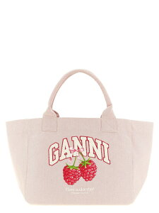 �K�j�[ GANNI �g�[�g�o�b�O ���f�B�[�X �s���N Tote bags Medium 'Raspberry' shopping bag B2110087135 Pink �֐� �������� 2026SS ju