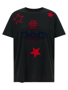 ���B���B�A���E�E�G�X�g�E�b�h VIVIENNE WESTWOOD �|���V���c T�V���c ���f�B�[�X �u���b�N T-shirts and polo shirts 'Orb and Stars Classic' T-shirt 3G010056J00B9N401 Black �֐� �������� 2026SS ju