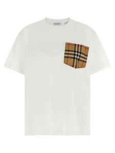 �o�[�o���[ BURBERRY �|���V���c T�V���c ���f�B�[�X �z���C�g T-shirts and polo shirts 'Carrick' T-shirt 8103971WHITE White �֐� �������� 2026SS ju