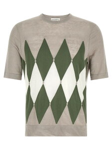 �o�����^�C�� BALLANTYNE T�V���c �����Y �O���[ T-shirts T-shirt Argyle B2W02514L2095019 Gray �֐� �������� 2026SS ju