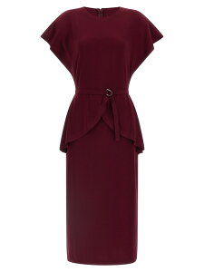 �m�[�}�J�}�� NORMA KAMALI �����s�[�X �h���X ���f�B�[�X ���b�h Dresses Peplum dress KK4253PLS39043 Bordeaux �֐� �������� 2026SS ju