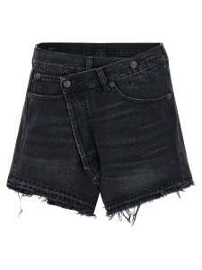 �A�[�� �T�[�e�B�[�� R13 �f�j���V���[�c �V���[�c ���f�B�[�X �u���b�N Denim shorts 'Cross Over' shorts R13W6055394BJAKEBLACK Black �֐� �������� 2026SS ju