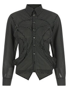 �W������ ���^�i�x �R�� �f �M�����\�� JUNYA WATANABE COMME DES GARCONS �V���c ���f�B�[�X �z���C�g Shirts Polka dot shirt JQB0011 White/Black �֐� �������� 2026SS ju