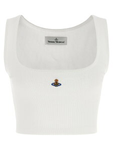 ���B���B�A���E�E�G�X�g�E�b�h VIVIENNE WESTWOOD T�V���c �g�b�v�X ���f�B�[�X �z���C�g T-shirts and tops 'Cropped Rib' top 1G010011J009CA401 White �֐� �������� 2026SS ju