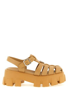 �v���_ PRADA �T���_�� ���f�B�[�X �x�[�W�� Sandals 'Cage Monolith' sandals 1X853MFDD553LKKF0346 Beige �֐� �������� 2026SS ju