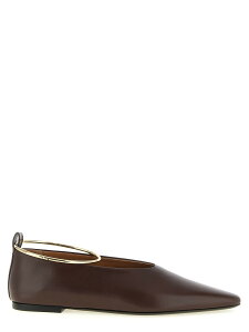 �W���T���_�[ JIL SANDER �t���b�g�V���[�Y �t���b�g�V���[�Y ���f�B�[�X �u���E�� Flat Shoes 'Ring' ballet flats J15WZ0039P7588601 Brown �֐� �������� 2026AW ju