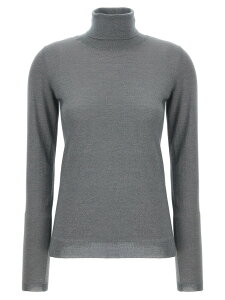 �u���l���N�`�l�� BRUNELLO CUCINELLI �Z�[�^�[ �j�b�g�E�F�A ���f�B�[�X �O���[ Knitwear 'Sparkling' turtleneck sweater M41800063PC9510 Gray �֐� �������� 2026AW ju