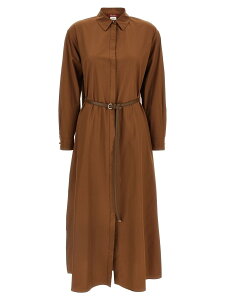 �}�b�N�X�}�[�� �X�e���f�B�I MAX MARA STUDIO �����s�[�X �h���X ���f�B�[�X �u���E�� Dresses 'MstLecito' dress 2616221042600070 Brown �֐� �������� 2026SS ju