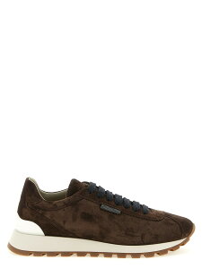 �u���l���N�`�l�� BRUNELLO CUCINELLI �X�j�[�J�[ ���f�B�[�X �u���E�� Sneakers 'Runners' sneakers MZSFG2110PC9885 Brown �֐� �������� 2026AW ju