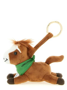 �����V���� LONGCHAMP �n�C�e�N�A�N�Z�T���[ �t�@�b�V�������� ���f�B�[�X �u���E�� Hi-tech accessories 'Anno del Cavallo' keyring 36112J51504 Brown �֐� �������� 2026AW ju