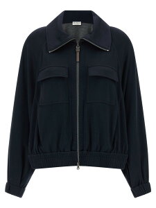 �u���l���N�`�l�� BRUNELLO CUCINELLI �g���[�i�[ ���f�B�[�X �u���[ Sweatshirts 'Shiny Zipper Pull' sweatshirt MP828B2B06C8366 Blue �֐� �������� 2026AW ju